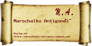 Marschalko Antigoné névjegykártya